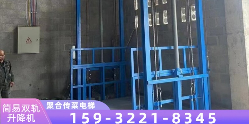娄底市简易双轨升降机曳引杂物电梯