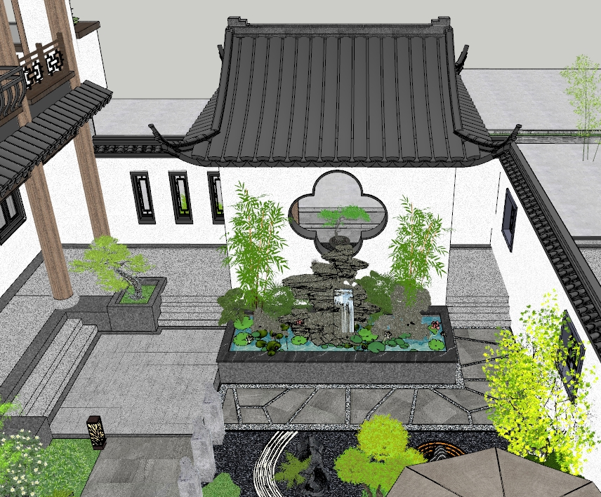 宿迁市宿豫区古建营造工程别墅庭院工程