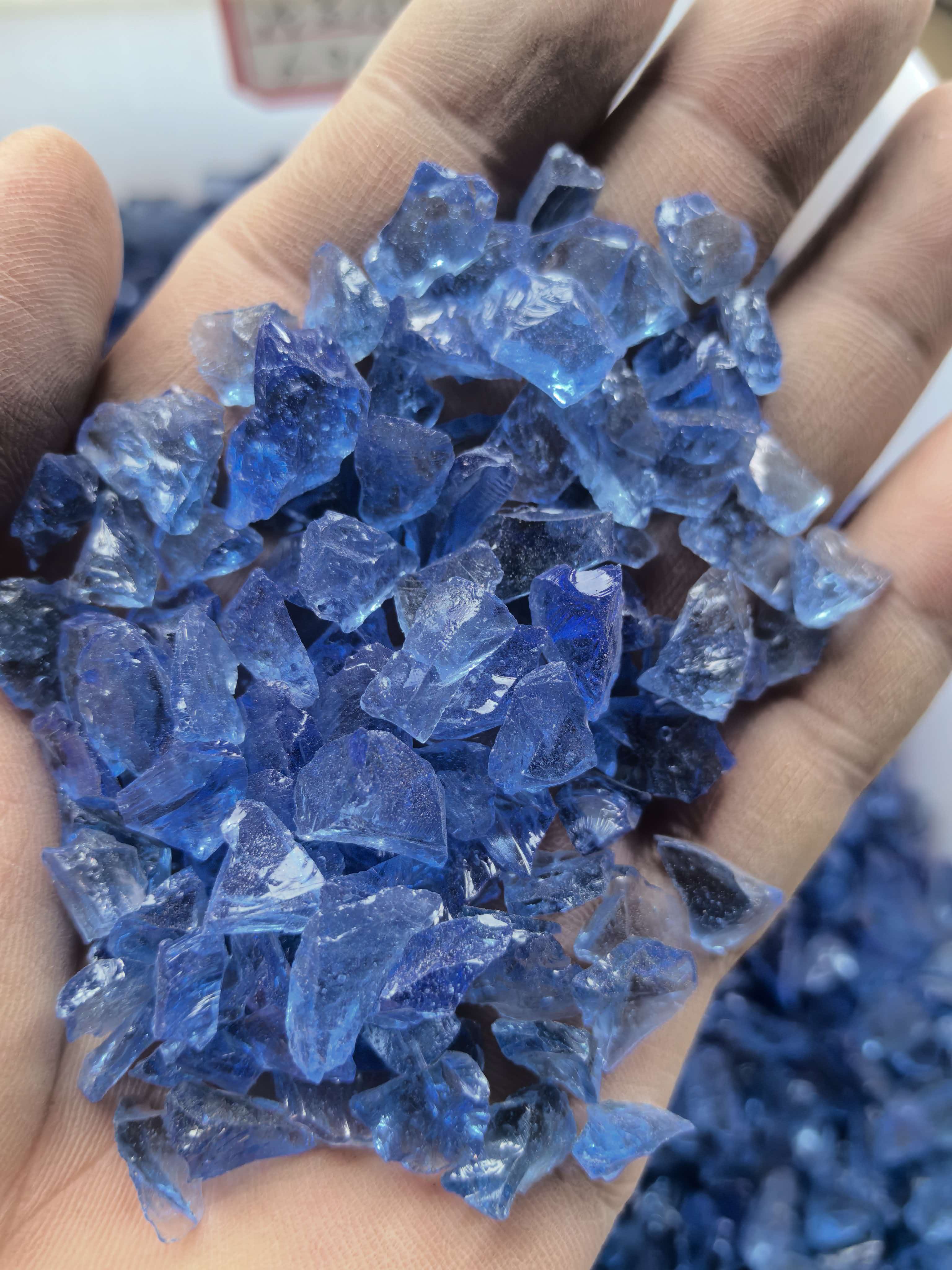 滨州市天然彩石玻璃砂骨料