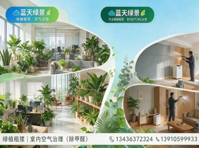 蓝天绿景