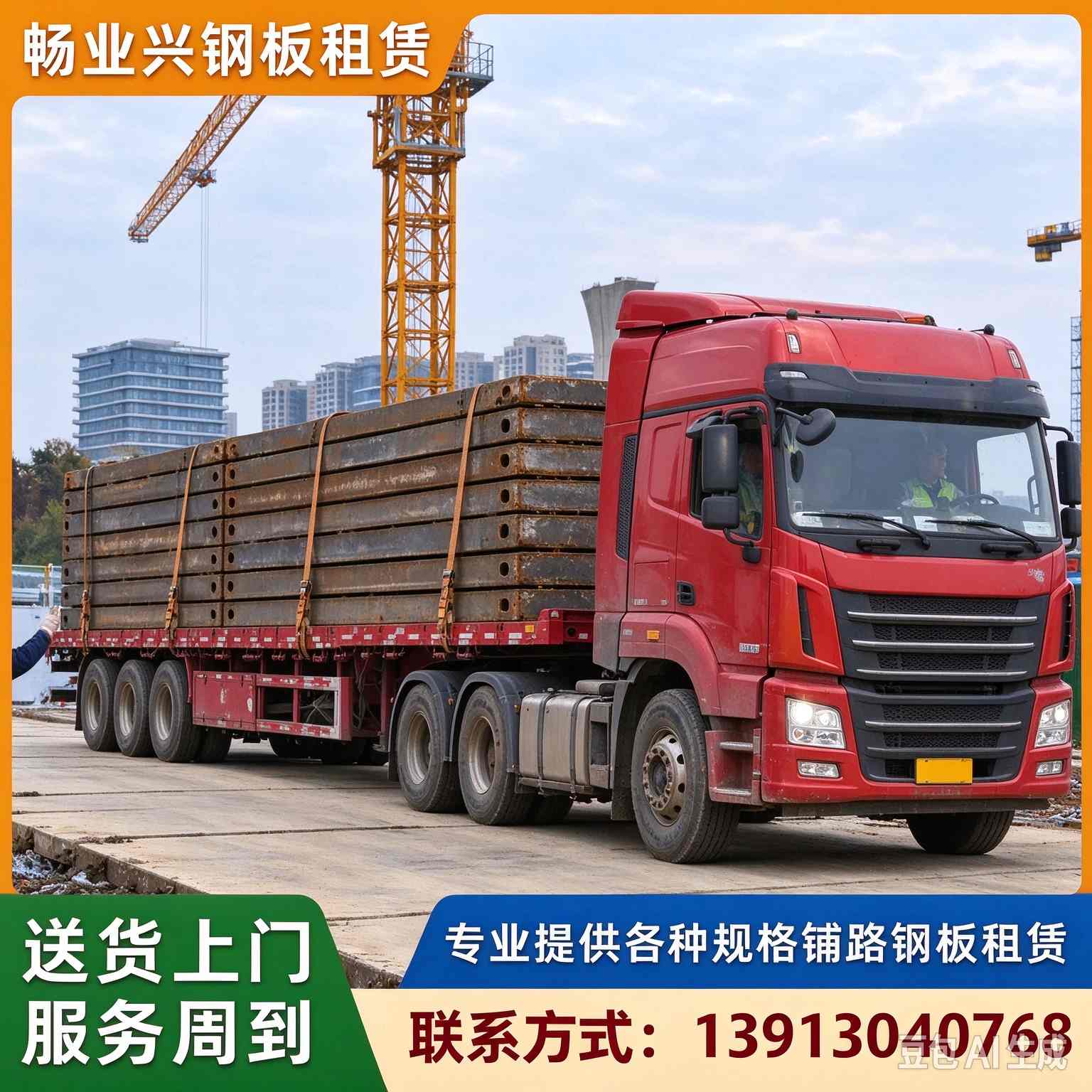 铺路钢板畅业兴钢板租赁