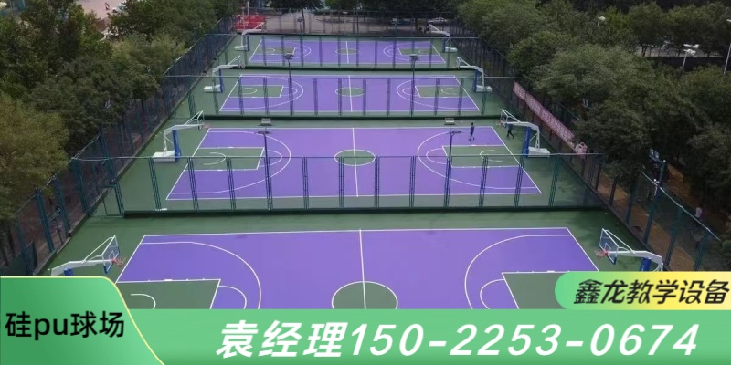 上海市硅PU羽毛球场环保塑胶跑道